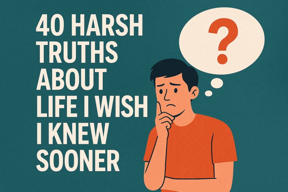 40 Harsh Truths About Life I Wish I Knew Sooner