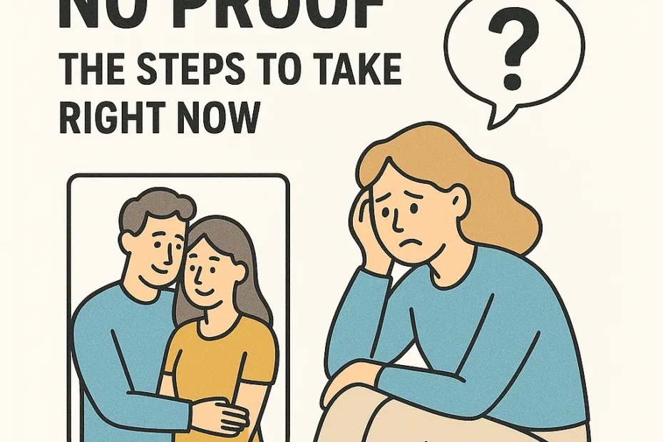 He's Cheating But You Have No Proof: The Steps to Take Right Now